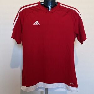 Adidas Mens Climalite Red Soccer Jersey Size Medium